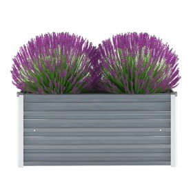 Arriate de jardín de acero galvanizado gris 100x40x45 cm en Macetas y jardineras | Comprar online en Foru.es