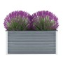 Arriate de jardín de acero galvanizado gris 100x40x45 cm en Macetas y jardineras | Comprar online en Foru.es