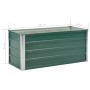 Arriate de jardín de acero galvanizado verde 100x40x45 cm en Macetas y jardineras | Comprar online en Foru.es