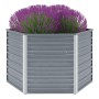Arriate de jardín de acero galvanizado gris 129x129x77 cm en Macetas y jardineras | Comprar online en Foru.es
