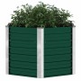 Arriate de jardín de acero galvanizado verde 129x129x77 cm en Macetas y jardineras | Comprar online en Foru.es