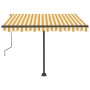 Toldo manual retráctil con LED amarillo y blanco 300x250 cm en Toldos | Comprar online en Foru.es