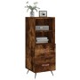 Aparador madera de ingeniería roble ahumado 34,5x34x90 cm de vidaXL, Aparadores - Ref: Foro24-828641, Precio: 52,33 €, Descue...