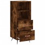 Aparador madera de ingeniería roble ahumado 34,5x34x90 cm de vidaXL, Aparadores - Ref: Foro24-828641, Precio: 52,33 €, Descue...