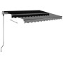 Toldo manual retráctil con LED antracita 300x250 cm en Toldos | Comprar online en Foru.es