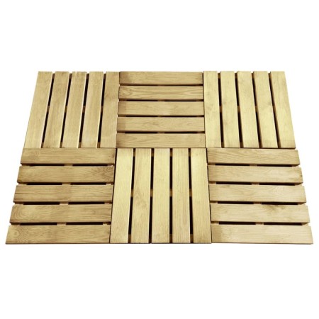 Baldosas de porche 6 unidades madera verde 50x50 cm en Materiales de construcción | Comprar online en Foru.es
