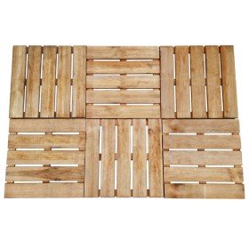 Baldosas de porche 6 unidades madera marrón 50x50 cm en Materiales de construcción | Comprar online en Foru.es