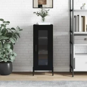 Aparador de madera contrachapada negro 34,5x34x90 cm de vidaXL, Aparadores - Ref: Foro24-828805, Precio: 64,35 €, Descuento: %