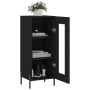 Aparador de madera contrachapada negro 34,5x34x90 cm de vidaXL, Aparadores - Ref: Foro24-828805, Precio: 65,17 €, Descuento: %