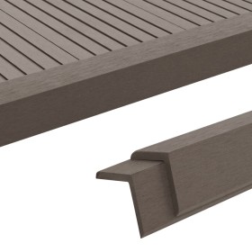 Molduras angulares 5 uds WPC marrón oscuro 170 cm en Materiales de construcción | Comprar online en Foru.es