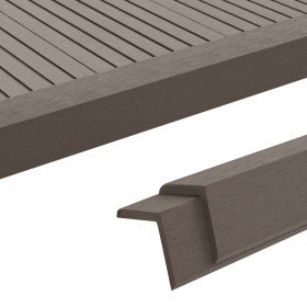 Molduras angulares 5 uds WPC marrón oscuro 170 cm en Materiales de construcción | Comprar online en Foru.es