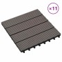 Baldosas de porche de WPC 30x30 cm 1 m² marrón oscuro 11 uds en Materiales de construcción | Comprar online en Foru.es