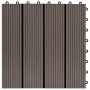 Baldosas de porche de WPC 30x30 cm 1 m² marrón oscuro 11 uds en Materiales de construcción | Comprar online en Foru.es