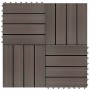 Baldosas de porche de WPC 30x30 cm 1 m² marrón oscuro 11 uds en Materiales de construcción | Comprar online en Foru.es
