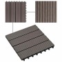Baldosas de porche de WPC 30x30 cm 1 m² marrón oscuro 11 uds en Materiales de construcción | Comprar online en Foru.es