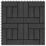 Baldosas de porche de WPC 30x30 cm 1 m² negro 11 unidades en Materiales de construcción | Comprar online en Foru.es
