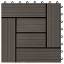 Baldosas de porche de WPC 30x30 cm 1 m² marrón oscuro 11 uds en Materiales de construcción | Comprar online en Foru.es