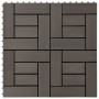 Baldosas de porche de WPC 30x30 cm 1 m² marrón oscuro 11 uds en Materiales de construcción | Comprar online en Foru.es
