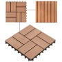 Baldosas de porche de WPC 30x30 cm 1 m² marrón 11 unidades en Materiales de construcción | Comprar online en Foru.es