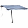 Toldo de pie automático azul y blanco 300x250 cm en Toldos | Comprar online en Foru.es