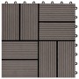 Baldosas para porche de WPC 30x30 cm 1 m² marrón oscuro 11 uds en Materiales de construcción | Comprar online en Foru.es