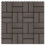 Baldosas para porche de WPC 30x30 cm 1 m² marrón oscuro 11 uds en Materiales de construcción | Comprar online en Foru.es