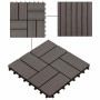 Baldosas para porche de WPC 30x30 cm 1 m² marrón oscuro 11 uds en Materiales de construcción | Comprar online en Foru.es