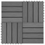 Baldosas porche relieve profundo WPC 30x30 cm 1 m² gris 11 uds en Materiales de construcción | Comprar online en Foru.es