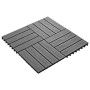 Baldosas porche relieve profundo WPC 30x30 cm 1 m² gris 11 uds en Materiales de construcción | Comprar online en Foru.es