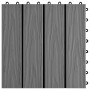 Baldosas porche relieve profundo WPC 30x30 cm 1 m² gris 11 uds en Materiales de construcción | Comprar online en Foru.es