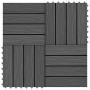 Baldosas porche relieve profundo WPC 30x30 cm 1 m² negro 11 uds en Materiales de construcción | Comprar online en Foru.es