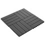 Baldosas porche relieve profundo WPC 30x30 cm 1 m² negro 11 uds en Materiales de construcción | Comprar online en Foru.es