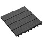 Baldosas porche relieve profundo WPC 30x30 cm 1 m² negro 11 uds en Materiales de construcción | Comprar online en Foru.es