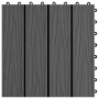Baldosas porche relieve profundo WPC 30x30 cm 1 m² negro 11 uds en Materiales de construcción | Comprar online en Foru.es