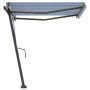 Toldo de pie automático azul y blanco 300x250 cm en Toldos | Comprar online en Foru.es