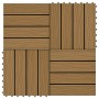 Baldosas porche relieve profundo WPC 30x30 cm 1 m² teca 11 uds en Materiales de construcción | Comprar online en Foru.es