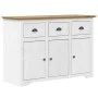 Aparador BODO madera maciza pino blanco y marrón 115,5x44x80 cm de vidaXL, Aparadores - Ref: Foro24-355066, Precio: 253,12 €,...