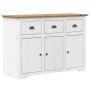 Aparador BODO madera maciza pino blanco y marrón 115,5x44x80 cm de vidaXL, Aparadores - Ref: Foro24-355066, Precio: 259,01 €,...