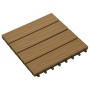 Baldosas porche relieve profundo WPC 30x30 cm 1 m² teca 11 uds en Materiales de construcción | Comprar online en Foru.es