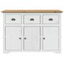 Aparador BODO madera maciza pino blanco y marrón 115,5x44x80 cm de vidaXL, Aparadores - Ref: Foro24-355066, Precio: 259,01 €,...
