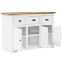 Aparador BODO madera maciza pino blanco y marrón 115,5x44x80 cm de vidaXL, Aparadores - Ref: Foro24-355066, Precio: 259,01 €,...