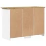 Aparador BODO madera maciza pino blanco y marrón 115,5x44x80 cm de vidaXL, Aparadores - Ref: Foro24-355066, Precio: 253,12 €,...
