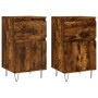 Aparadores 2 uds madera de ingeniería roble ahumado 40x35x70 cm de vidaXL, Aparadores - Ref: Foro24-831159, Precio: 62,76 €, ...