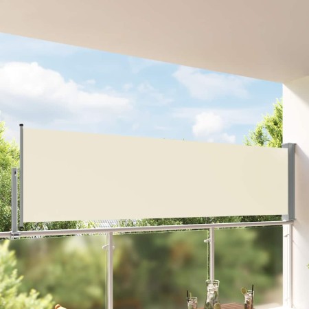 Toldo lateral retráctil para patio 100x300 cm crema en Sombrillas | Comprar online en Foru.es