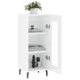 Aparador de madera contrachapada blanco brillante 34,5x34x90 cm de vidaXL, Aparadores - Ref: Foro24-828814, Precio: 67,03 €, ...