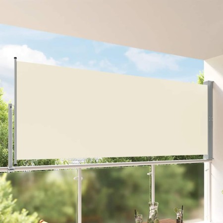Toldo lateral retráctil para patio 140x300 cm crema en Sombrillas | Comprar online en Foru.es