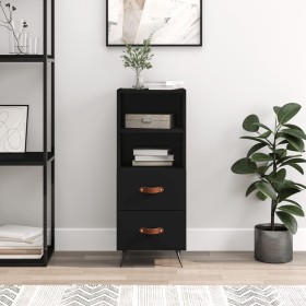 Aparador de madera contrachapada negro 34,5x34x90 cm de vidaXL, Aparadores - Ref: Foro24-828637, Precio: 65,91 €, Descuento: %