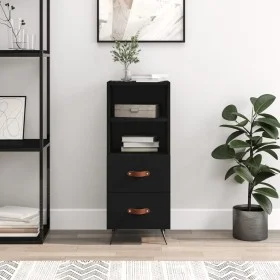 Aparador de madera contrachapada negro 34,5x34x90 cm de vidaXL, Aparadores - Ref: Foro24-828637, Precio: 65,10 €, Descuento: %