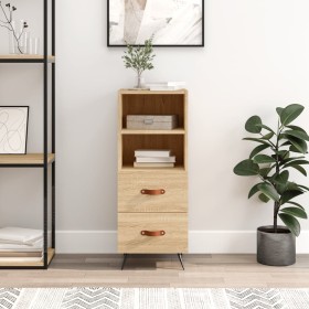 Aparador madera contrachapada color roble Sonoma 34,5x34x90 cm de vidaXL, Aparadores - Ref: Foro24-828639, Precio: 52,33 €, D...