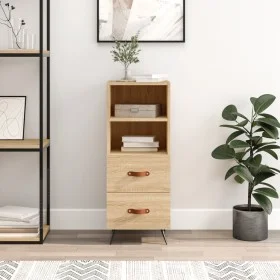 Aparador madera contrachapada color roble Sonoma 34,5x34x90 cm de vidaXL, Aparadores - Ref: Foro24-828639, Precio: 47,00 €, D...